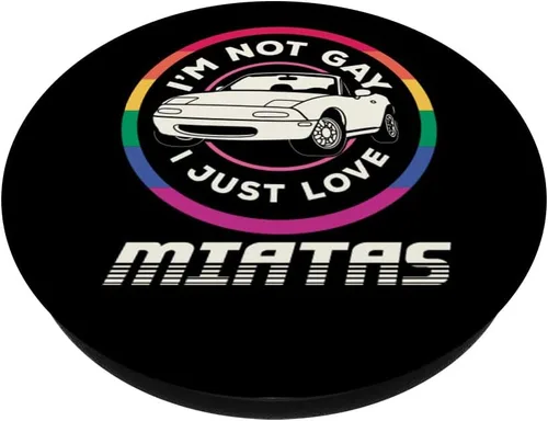 Vista 2 de No soy gay I Just Love Miatas - Ropa de coche deportivo PopSockets intercambiables PopGrip