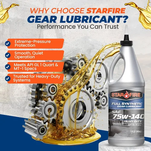Vista 6 de Starfire Lubricante de Engranajes Completamente Sintético 75W140 6 Botellas de 1QT