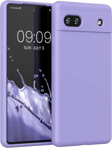 Vista 359 de kwmobile Funda Compatible con Google Pixel 6 Pro - Funda de Teléfono de Silicona TPU con Acabado Suave - Azul Caribe