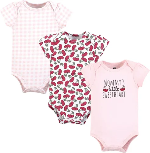 Vista 69 de Hudson Baby baby-girls Cotton Bodysuits 3-pack