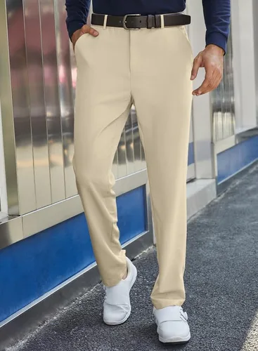 Vista 2 de JMIERR Pantalones de golf para hombre, elásticos, ajustados, para correr, viajes, trabajo, pantalones de vestir chinos para hombre