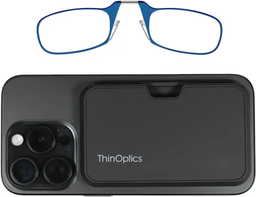 Vista 13 de Always With You by ThinOptics Classic Readers + Attachable Glasses Case Funda negra/marcos negros