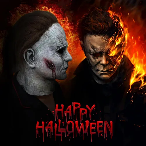 Vista 4 de FLORENCE IISA Máscara de Halloween de Michael Myer - Máscara de látex aterradora de terror para adultos, disfraz de cosplay para fiesta de Halloween