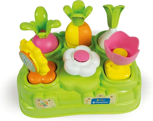 Vista 6 de Clementoni - Juego de jardinería para bebés: juego sensorial para niños pequeños, 6 piezas coloridas (flores y verduras), ecológico, promueve