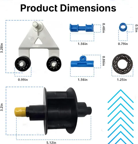 Vista 4 de AXV621DAT Kit de turbina y marco A para limpiador de piscinas Hayward® Compatible con Hayward® Navigator, Aquabug, Diver Dave, Wanda Piezas