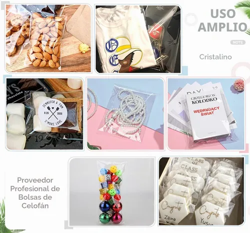 Vista 5 de Bolsas de celofán de 2 x 3 pulgadas, bolsas de celofán transparentes autoadhesivas de plástico resellable, bolsa de plástico de celofán para aretes