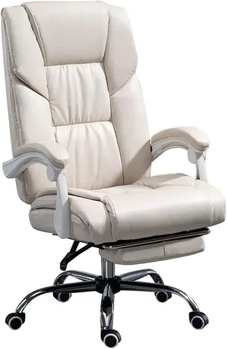 Vista 8 de Ergonomic Executive Leather Chairs with Footrest Lumbar Support Comfortable High Back Office Chair for Long Sitting Computer Home Bedroom Black