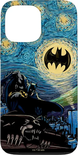 Vista 24 de DC Comics Batman Starry Night Style Painting Case para iPhone 17