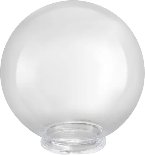 Vista 11 de Aspen Creative 28002-60-41, 8 pulgadas de acrílico transparente lámpara poste globo con 3-7/8" cuello