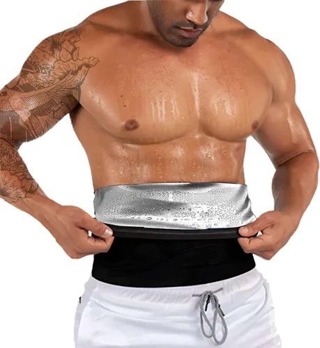 Vista 7 de Cinturón de sudoración para reducir la grasa del vientre inferior para hombres, faja reductora de sauna, faja moldeadora para el entrenamiento