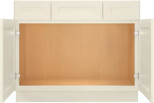Vista 4 de LOVMOR Tocador de baño de 36 pulgadas, unidad de almacenamiento de fregadero individual, gran capacidad para lavandería, cocina, ducha y lavadero.