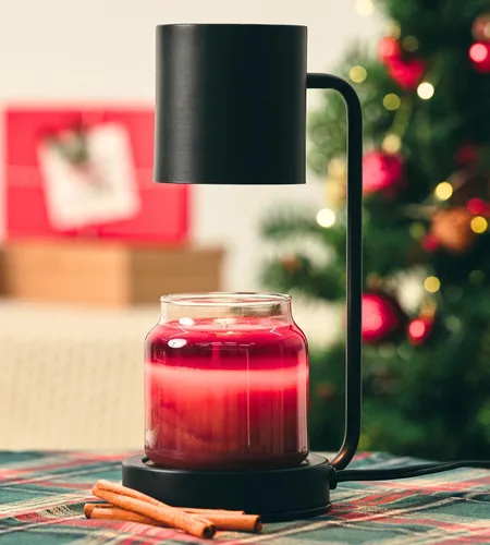 Vista 8 de Cozyberry® Querencia™ - Lámpara calentadora de velas, temporizador de 1, 2, 4 horas, 2 bombillas incluidas, compatible con todas las velas, lámpara