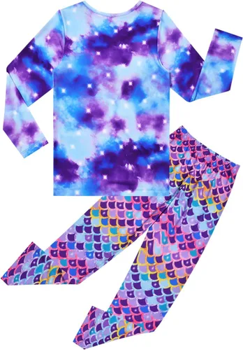 Vista 90 de QPANCY Conjunto de pijamas a juego para niñas y muñecas, pijamas de manga larga para otoño e invierno