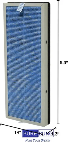 Vista 9 de PUREBURG Juego de filtros de repuesto compatibles con Membrane Solutions MS18 Purificador de aire, 2 H13 True HEPA, carbón activado y 4 prefiltros