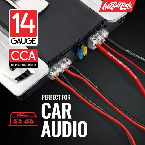 Vista 4 de Cable de altavoz de calibre 14 (cable de altavoz) para cable de audio de automóvil, hogar o RV, 100 pies, CCA