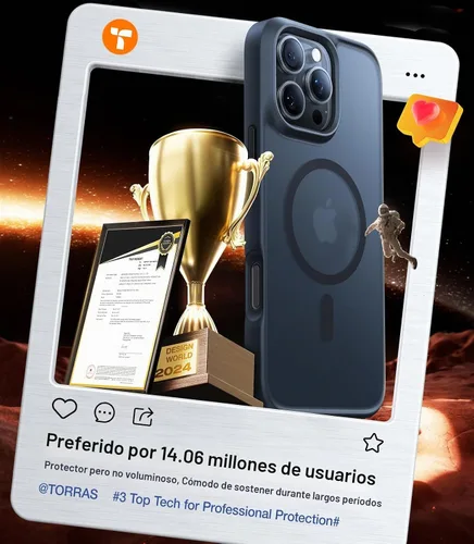 Vista 7 de TORRAS Funda para iPhone 13 Pro Max [compatible con MagSafe] [probada en caídas de grado militar de 12 pies] magnética, translúcida, a prueba