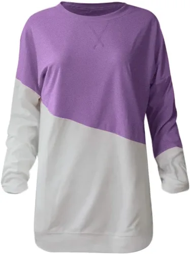 Vista 3 de Sudaderas de gran tamaño para mujer, manga larga, cuello redondo, ajuste holgado, ropa de otoño 2023, cómodas camisetas Y2K
