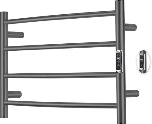 Vista 27 de Toalleros térmicos para baño, calentadores eléctricos de toallas para montar en la pared con temporizador y control de temperatura, calentador
