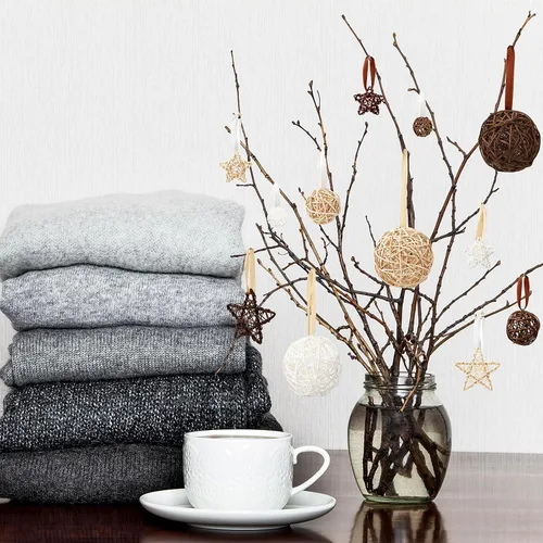 Vista 6 de Chunful 22 bolas decorativas para cuencos de centro de mesa, bolas de ratán de mimbre, rellenos de jarrón para manualidades, fiestas, decoración