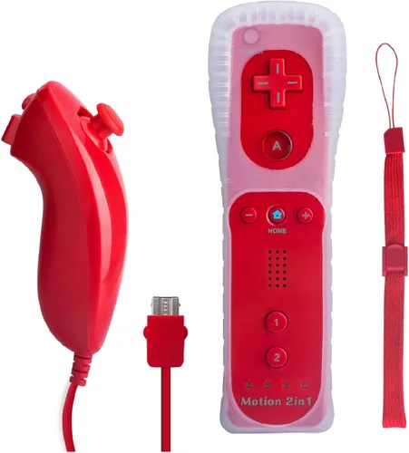 Vista 13 de TechKen 2 Pack Wii Controllers with Wii Motion Plus Inside Shock Wii Nunchuk Controller Compatible Nintendo Wii, Motion Plus Wii Controller
