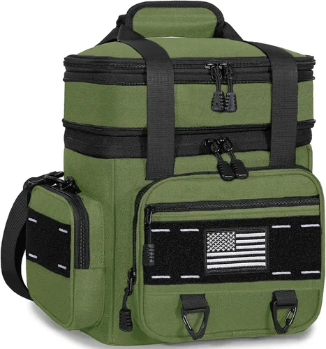 Vista 12 de TENKIST Lonchera táctica expandible, bolsa enfriadora de almuerzo con aislamiento grande, resistente a prueba de fugas, para hombres y adultos