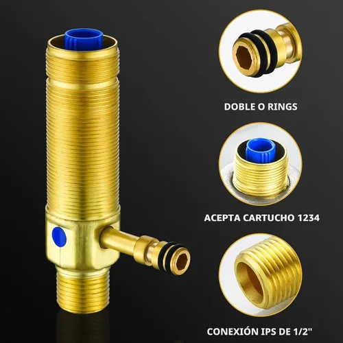 Vista 4 de Válvula áspera con conjunto de drenaje, compatible con grifo de fregadero de lavandería generalizado Moen, conexiones IPS de 1/2 pulgada