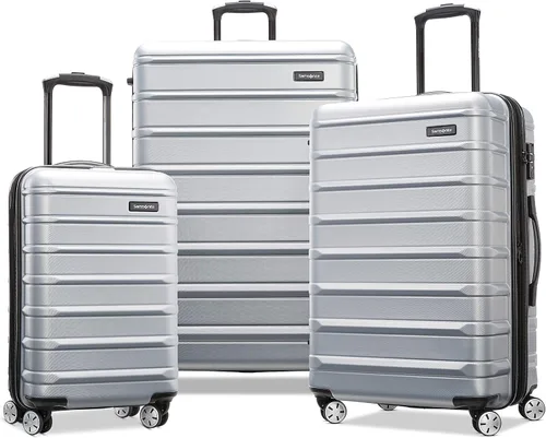 Vista 45 de Samsonite Omni 2 - Equipaje rígido extensible con ruedas giratorias, Plateado (Arctic Silver)