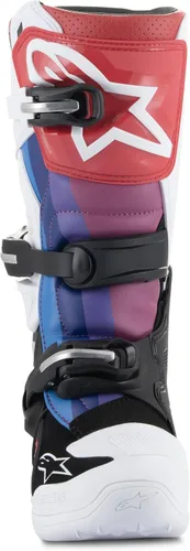 Vista 6 de Alpinestars Botas Tech 7S Unisex Juveniles Blanco/Negro/Arco Iris