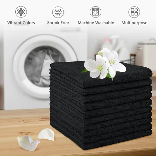 Vista 7 de Orighty Paquete de 5 toallas faciales de microfibra, altamente absorbentes y suaves al tacto, toallas de mano para baño, hotel, spa y gimnasio, 11.5