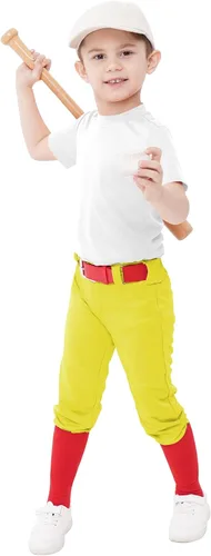 Vista 8 de QBK 2T-17Y - Pantalones de béisbol para niños pequeños, pantalones de sóftbol para jóvenes, pantalones de béisbol para niños y niñas