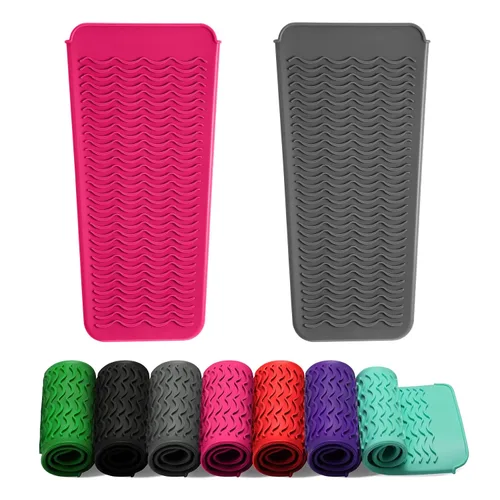 Vista 16 de ZAXOP - Funda de silicona resistente para plancha, rizador, herramientas calientes para el cabello (negro)