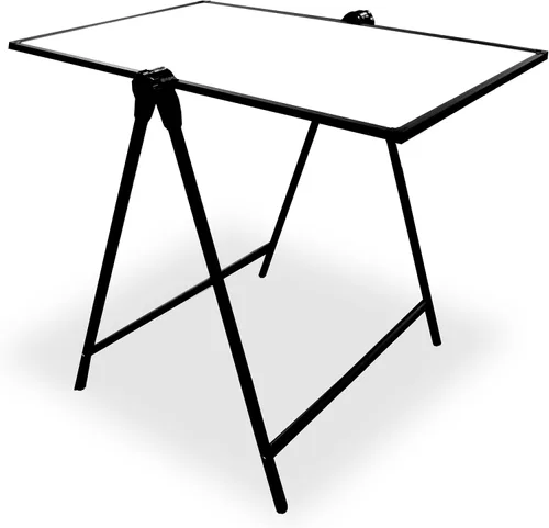 Vista 3 de Flipside Products Caballete ajustable giratorio magnético de borrado en seco de doble cara de 24 x 36 pulgadas, elevable, pizarra blanca
