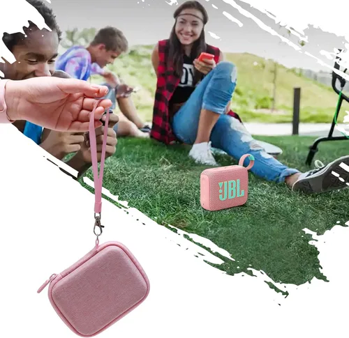 Vista 6 de XANAD - Carcasa rígida compatible con altavoces JBL Go 4 / GO 5 / Go 3 Ultra, color rosa