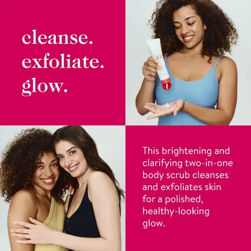 Vista 2 de good.clean.goop beauty The Body Exfoliante facial Exfoliante corporal y limpiador para piel brillante AHA, exfoliante de semilla de uva y aceite