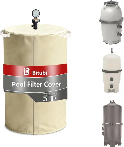 Vista 10 de Bitubi Cubierta de invierno para bomba de filtro de arena con forro de felpa, cubierta impermeable para bomba de piscina, protege de la nieve severa