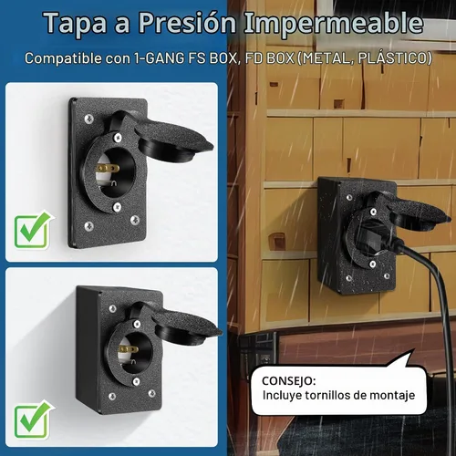 Vista 2 de Paquete de 1 receptáculo de entrada de alimentación macho con brida de hoja Negro