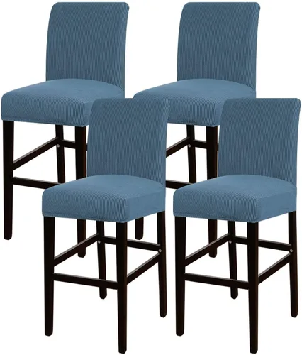 Vista 9 de Funda elástica para taburete de bar, taburete de mostrador, funda para silla de pub para comedor, cafetería, funda protectora para taburetes de bar