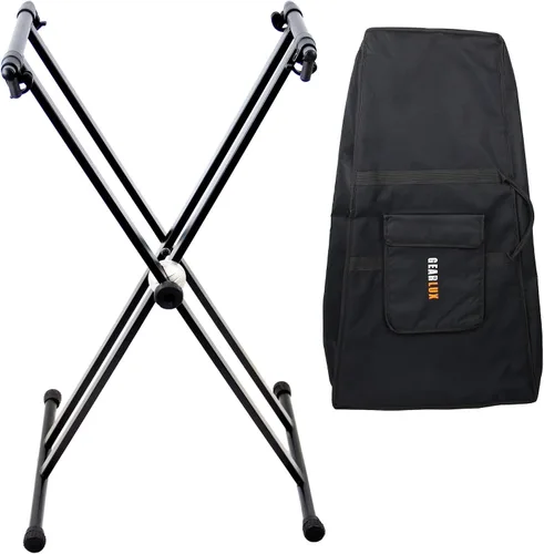 Vista 4 de Gearlux Xilófono de madera de 37 teclas con mazos, soporte ajustable y bolsa de concierto