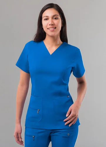 Vista 8 de Adar Pro - Ropa quirúrgica para mujer, con cuello en V elevado