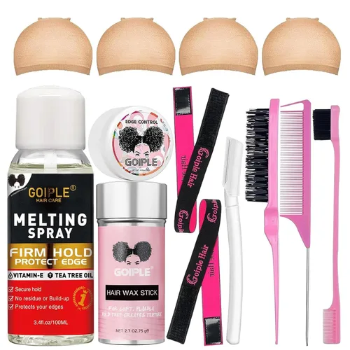 Vista 7 de Kit de Spray Adhesivo para Extensiones de Cabello - Pegamento para Encaje Frontal de Peluca y Cierre, Sin Derretimiento para Pelucas y Extensiones