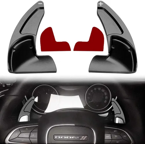 Vista 4 de 2 unidades de accesorios interiores para volante, cubierta de tapicería extendida para Dodge Challenger Charger Durango RT & Scat Pack 2015-2021