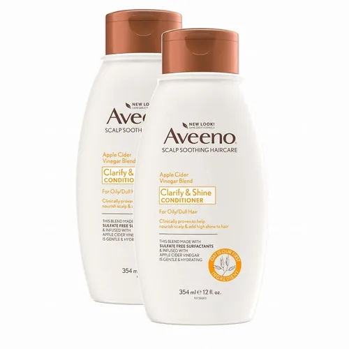 Vista 9 de Aveeno Acondicionador aclarante de vinagre de sidra de manzana, 12 onzas