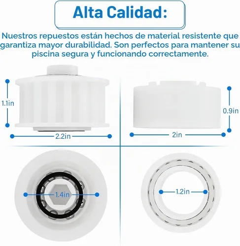 Vista 3 de Kit de ruedas guía y engranajes de polea para Maytronics Dolphin