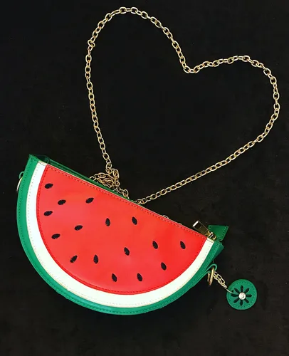 Vista 2 de Freie Liebe New Cute Watermelon Lemon Shaped Crossbody Clutch Purse Bag Fruit Style Purse Mini Shoulder Bag