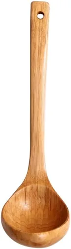 Vista 9 de Espátula de madera para cocinar, espátula de cocina de mango largo, pala de arroz, espátula antiadherente, cucharas de madera, raspador, cuchara