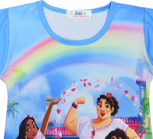 Vista 3 de Ropa de película para niñas vestido de princesa Mira-bel disfraz casual con volantes vestidos para niños 3-12 años