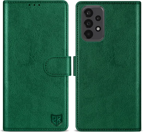 Vista 11 de ZZXX Funda tipo cartera para Samsung Galaxy A23 5G/4G con bloqueo RFID, ranura para tarjetas, función atril, cierre magnético, funda protectora