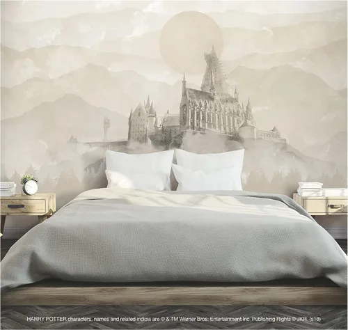 Vista 4 de RoomMates RMK12279M - Papel pintado adhesivo para pared, diseño de mural de Harry Potter Castillo de Hogwarts