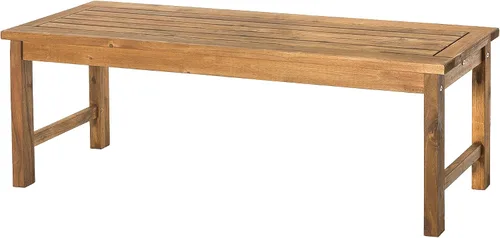 Vista 6 de Walker Edison Mueble de madera de acacia., Banco, Marrón