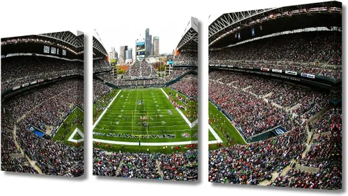 Vista 60 de TUMOVO MetLife Stadium - Decoración de pared de Nueva York, 3 piezas, lienzo, arte de pared para decoración del hogar, juegos de fútbol americano